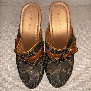 Celine Paris Macadam Heeled Mules